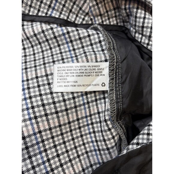 A New Day Pants Womens Size 14 Plaid Stretch Flat Front Mid Rise Tapered Leg - Picture 9 of 9